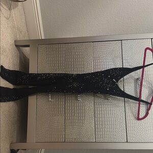 Princess Polly Black Jumpsuit with Silver Accents